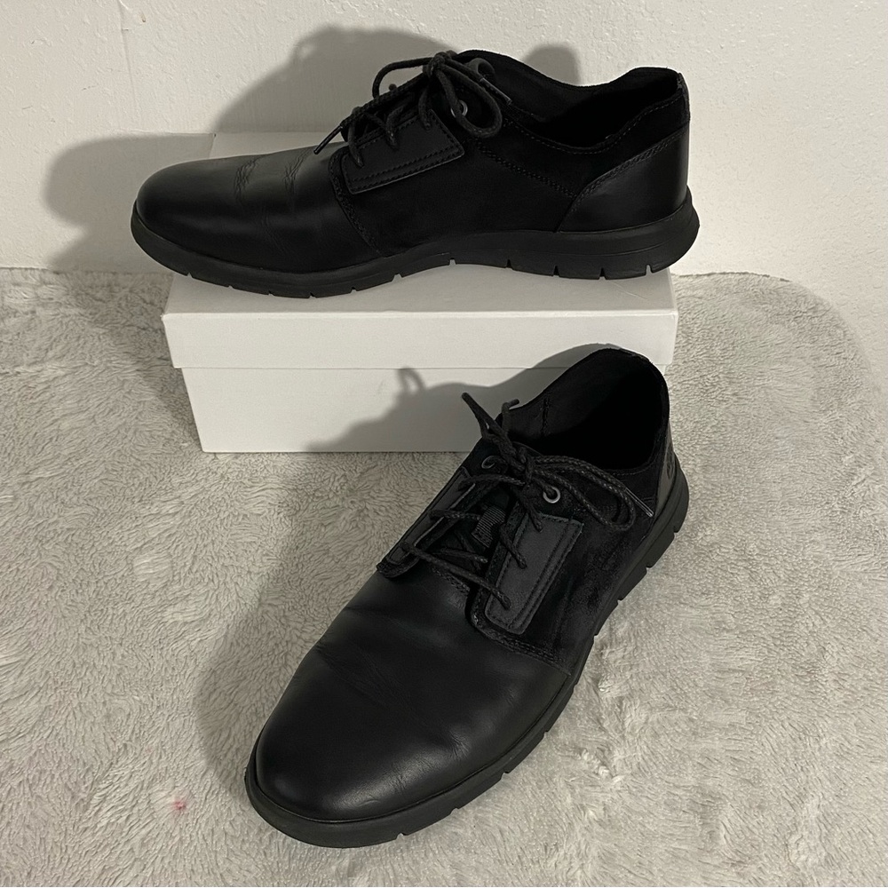 Timberland Sawyer Lane Waterproof Black Leather Oxfords Size 11 Lace Up